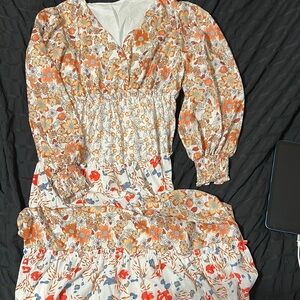 Floral Long-Sleeve Dress